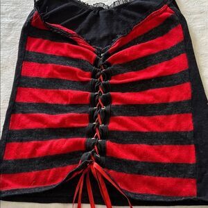 Shirt Halter Upcycled Halloween Freddy Jason Horror Handcrafted